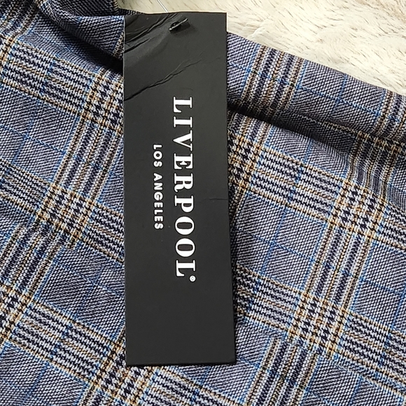 Size 2X Boyfriend Blazer Relaxed Plaid Collared Long sleeves LIVERPOOL NWT - Picture 12 of 16